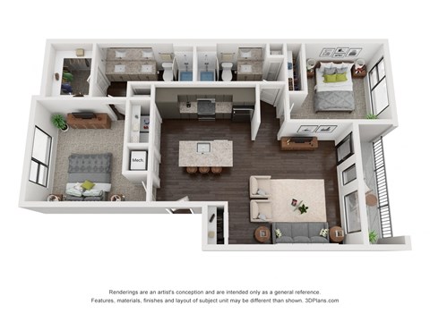 3D floorplan The Mesa